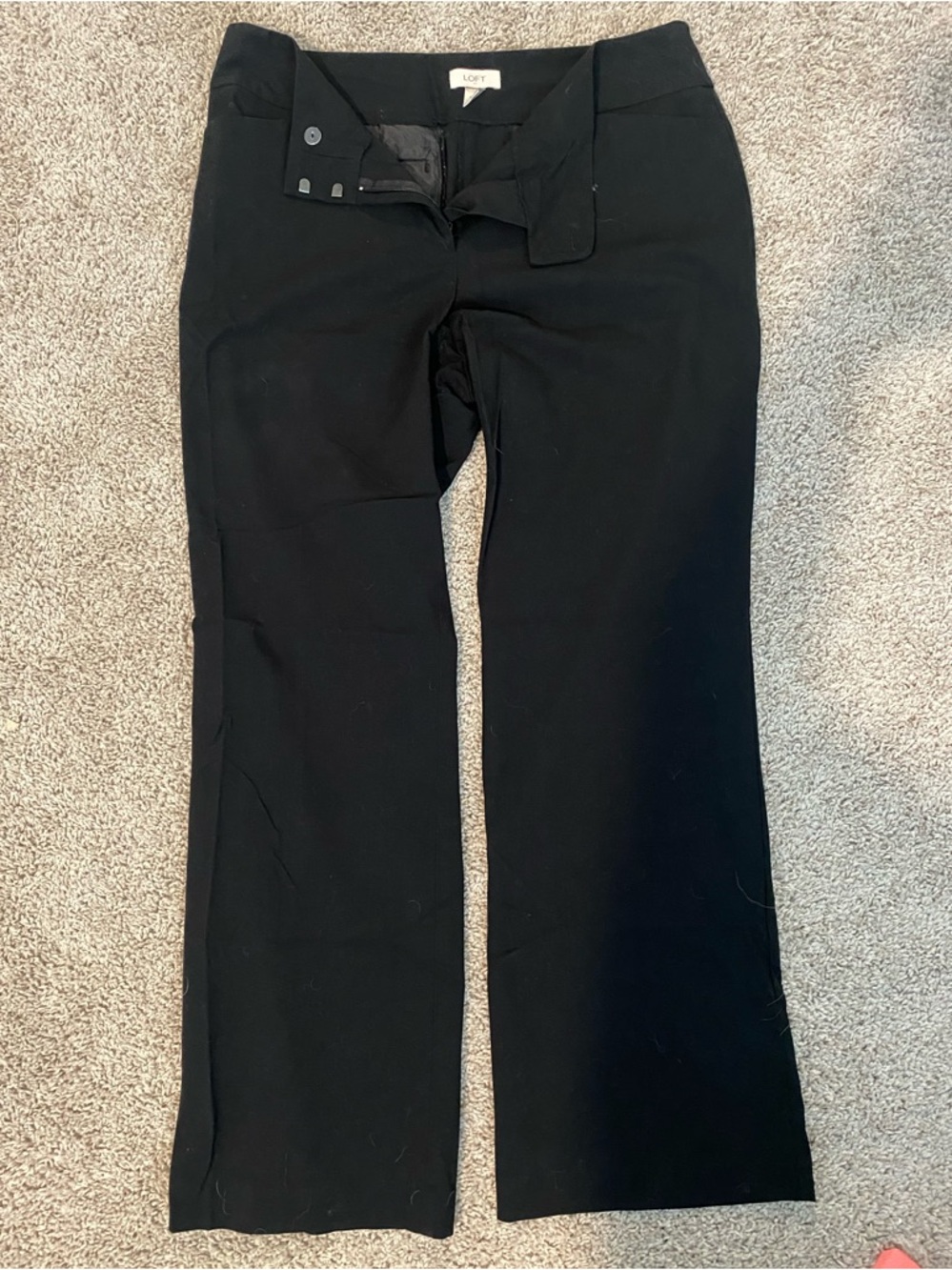 LOFT Black Straight-Leg Womens Dress Pants